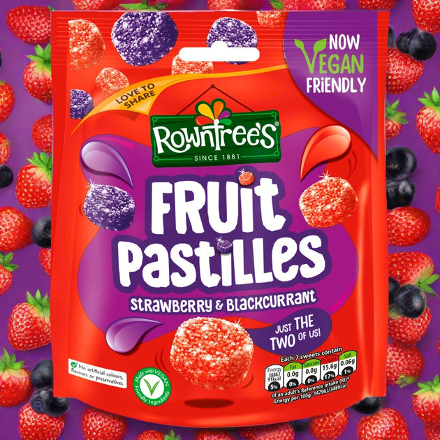 Buy Rowntree's Fruit Pastilles Strawberry & Blackcurrant Sharing Pouch ...