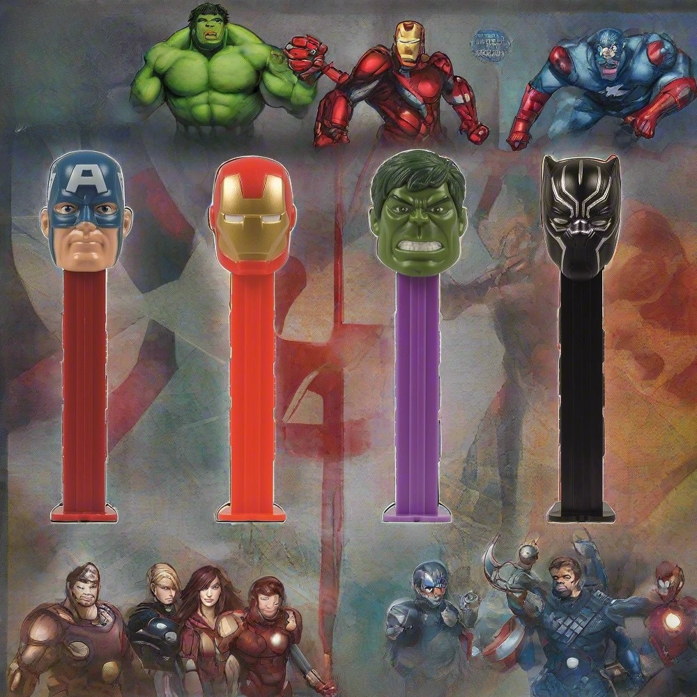 Pez Marvel Avengers 1+2 Impulse Packs 17g