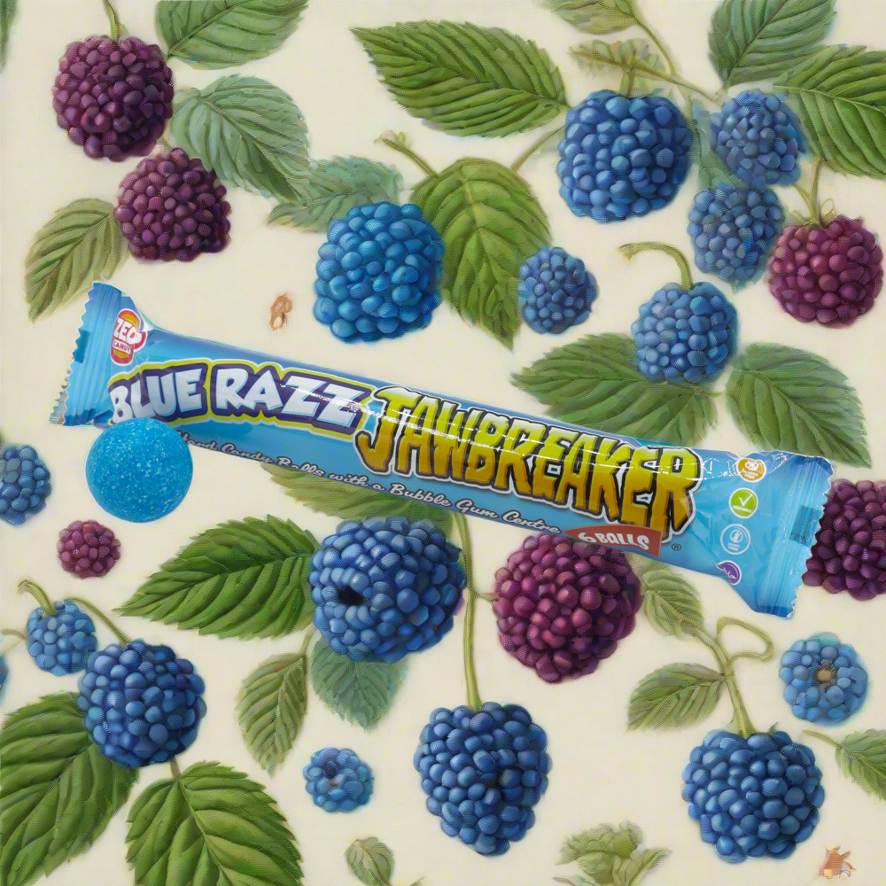 blue raspZed Candy Blue Raspberry Jawbreakers 33gberries