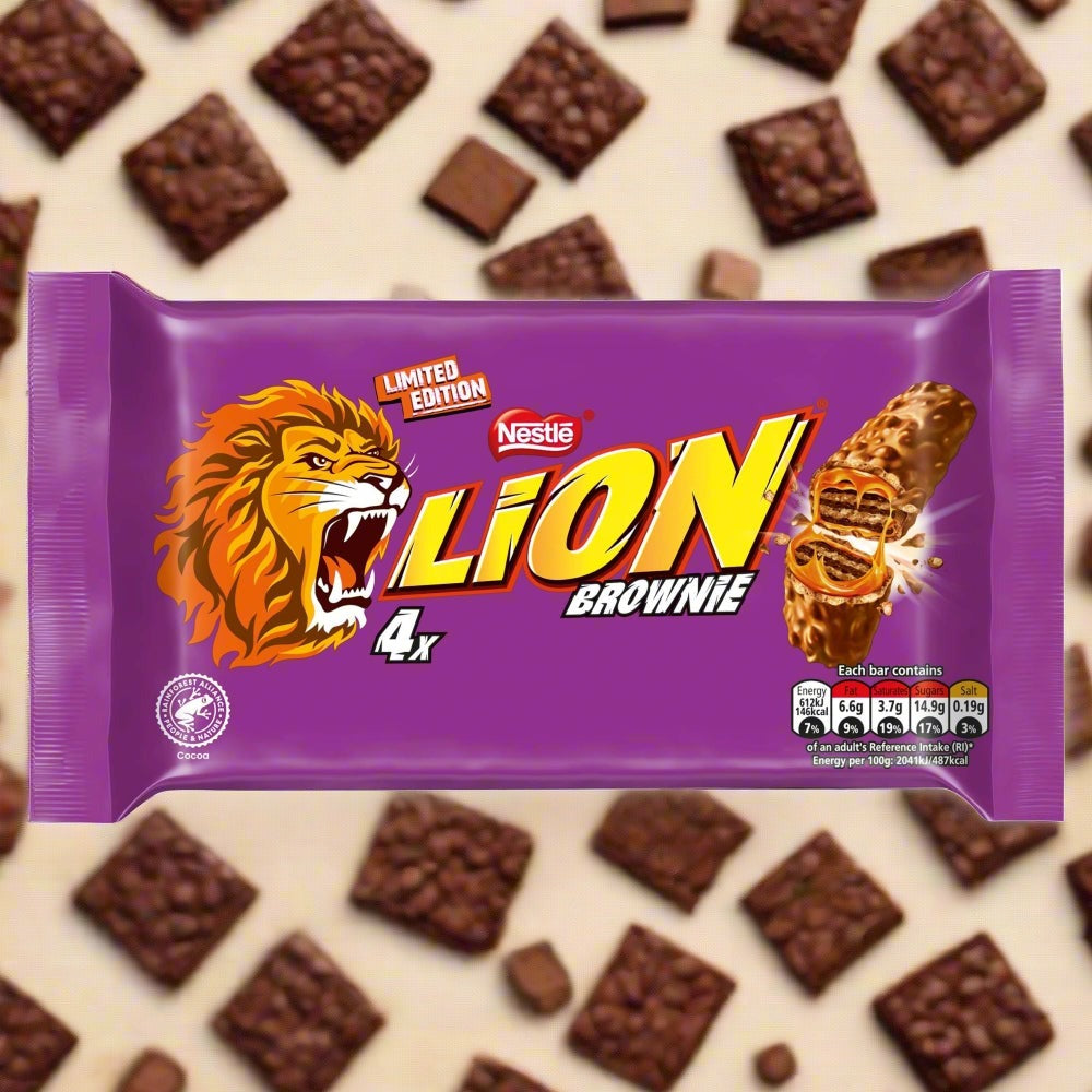 Lion Brownie Milk Chocolate Bar Multipack 30g 4 Pack