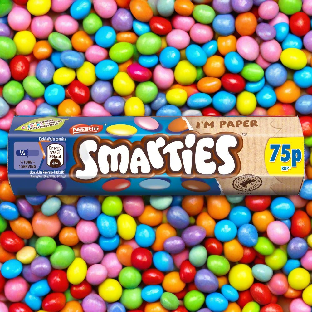 Smarties Milk Chocolate Sweets Tube 38g