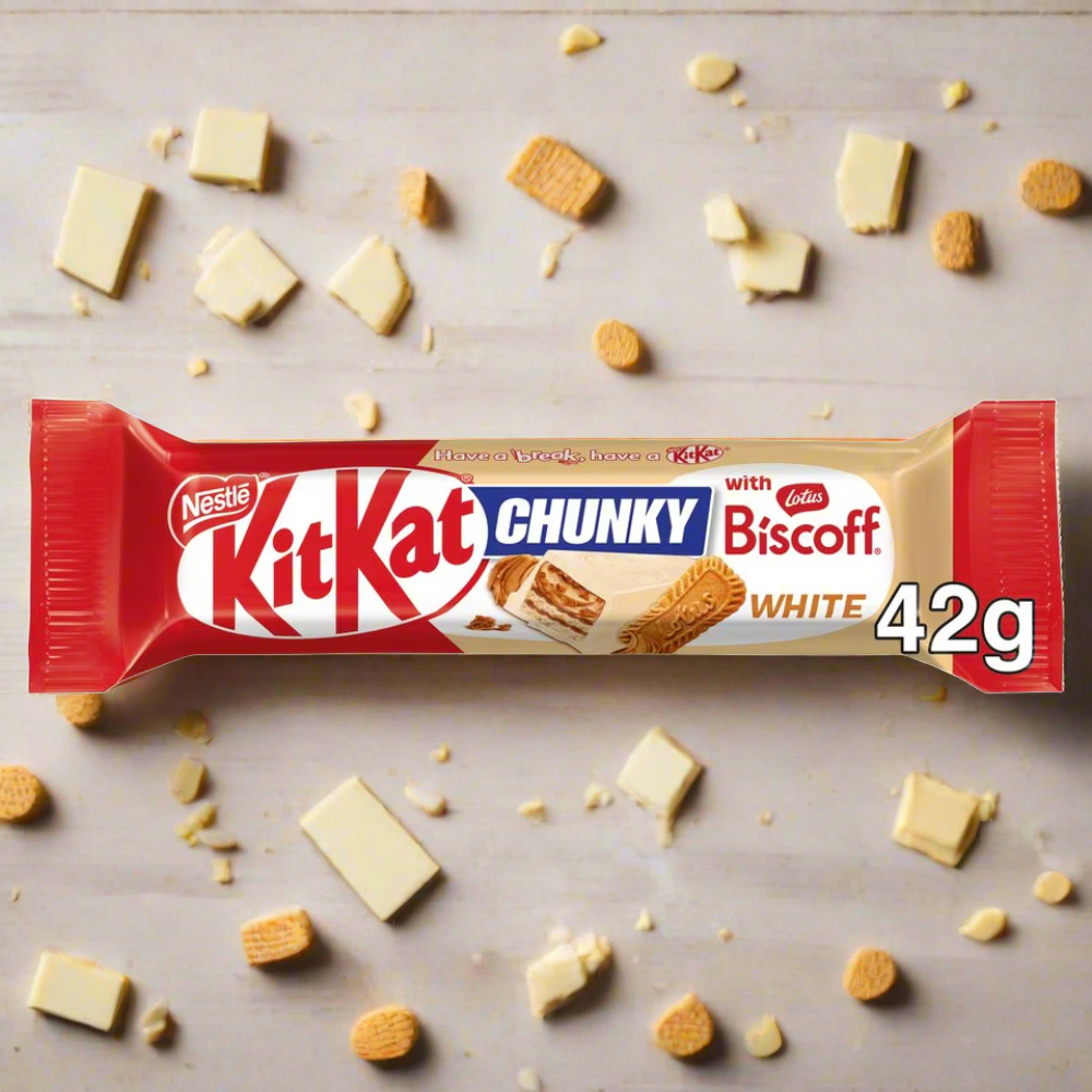 Kit Kat Chunky Biscoff White Chocolate Bar 42g