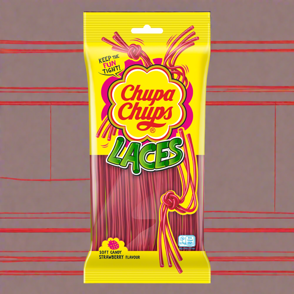 Chupa Chups Strawberry Laces Pack 90g