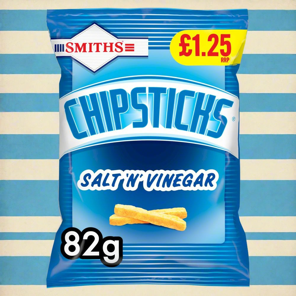 Smiths Chipsticks Salt 'n' Vinegar Snacks Crisps £1.25 PMP 82g