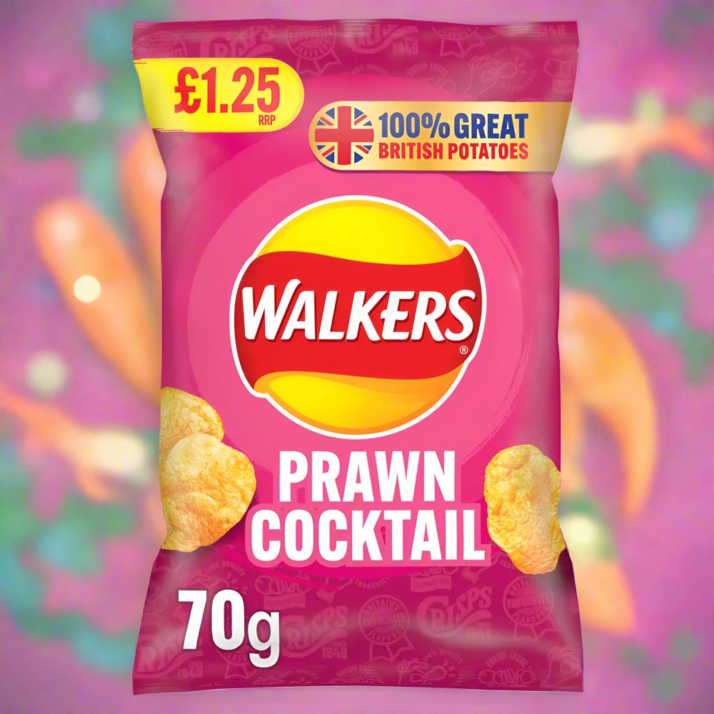 Walkers Prawn Cocktail Crisps £1.25 RRP PMP 70g
