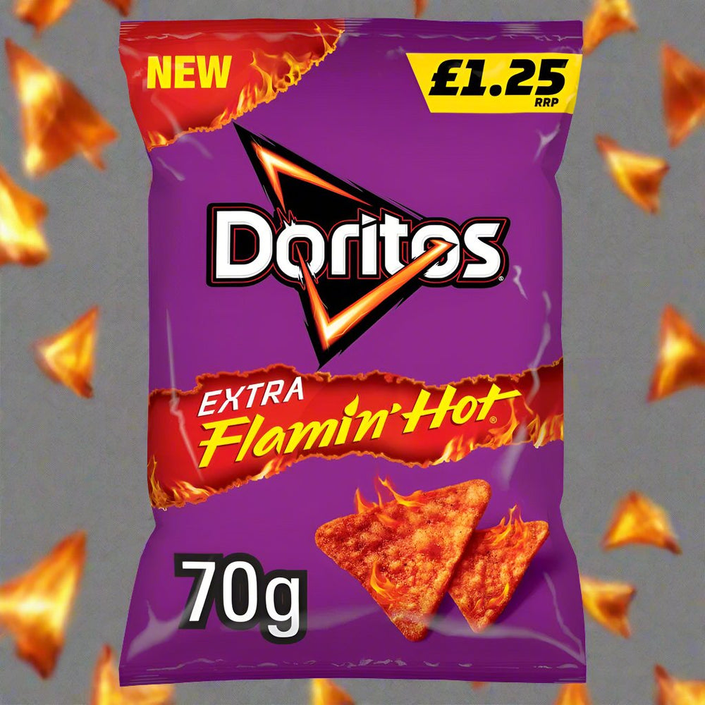 Doritos Extra Flamin' Hot Sharing Bag Crisps 70g PMP