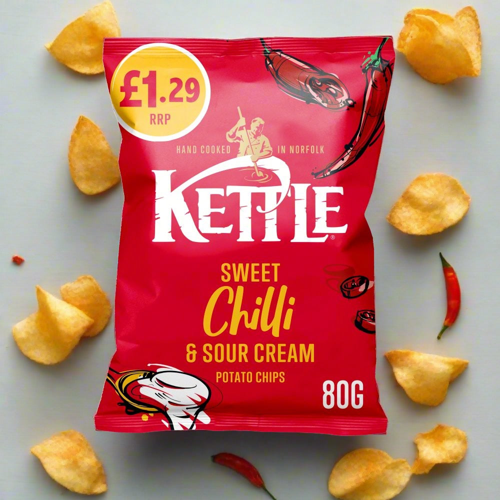 Kettle Chips Sweet Chilli & Sour Cream Crisps £1.29 80g