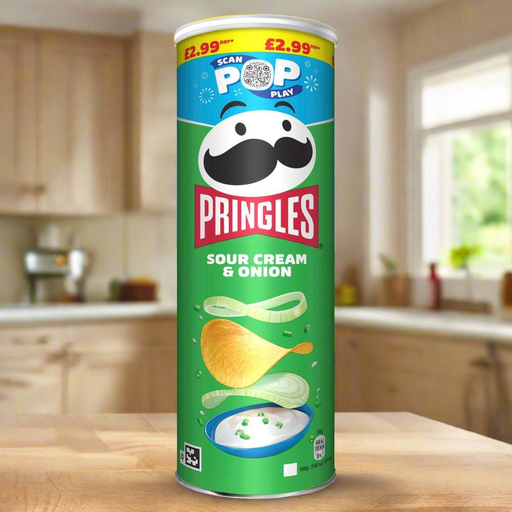 Pringles Sour Cream & Onion Crisps Can 165g £2.99