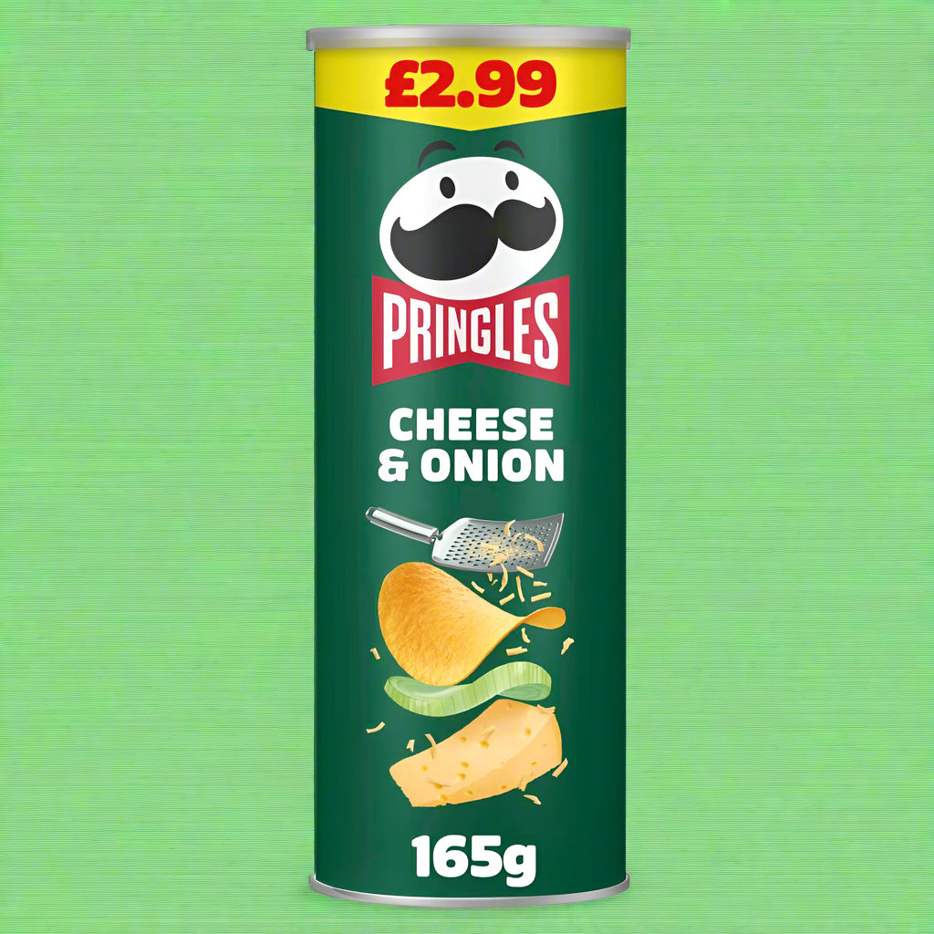 Pringles Cheese & Onion Crisps Can 165g