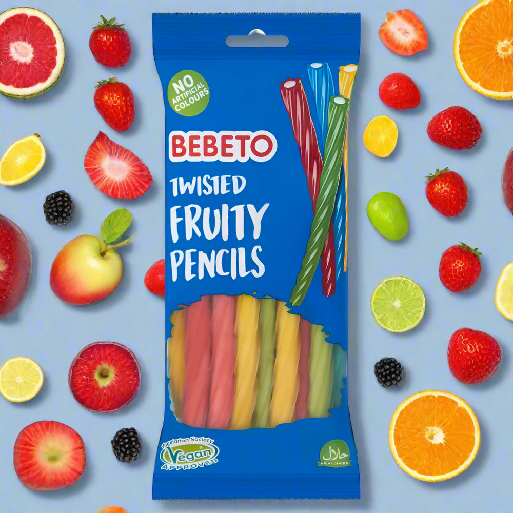 Bebeto Twisted Fruity Pencils 160g