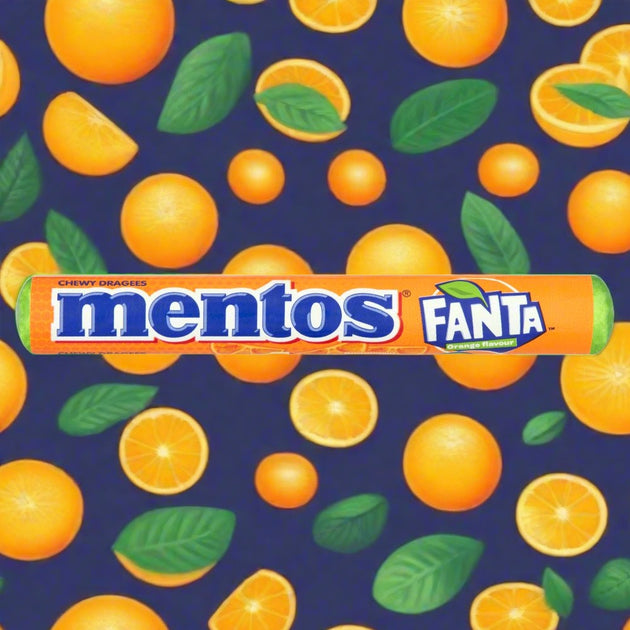 Buy Mentos Fanta Orange Flavour 37.5g at SnacksOnline.co.uk | Snacks Online