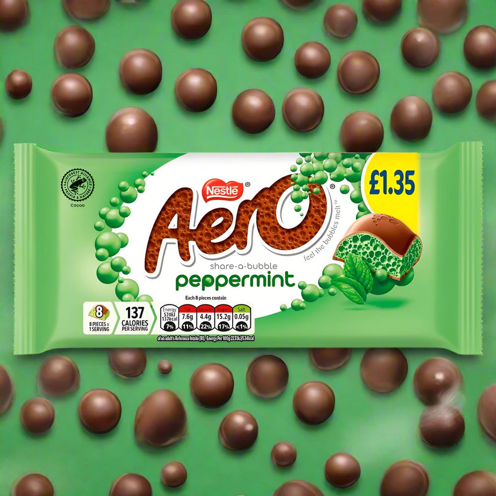 Aero Peppermint Mint Chocolate Sharing Bar 90g 