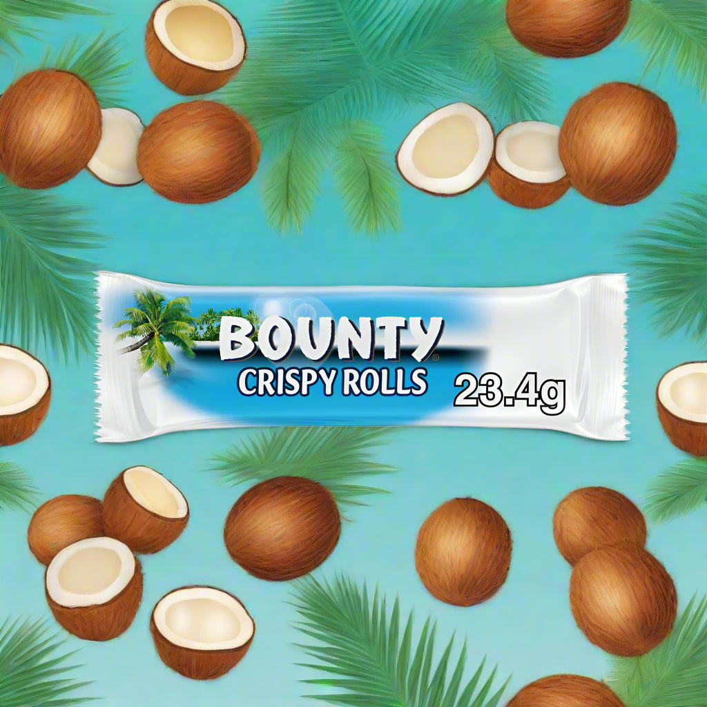 Bounty Milk Chocolate & Coconut Crispy Rolls 23.4g
