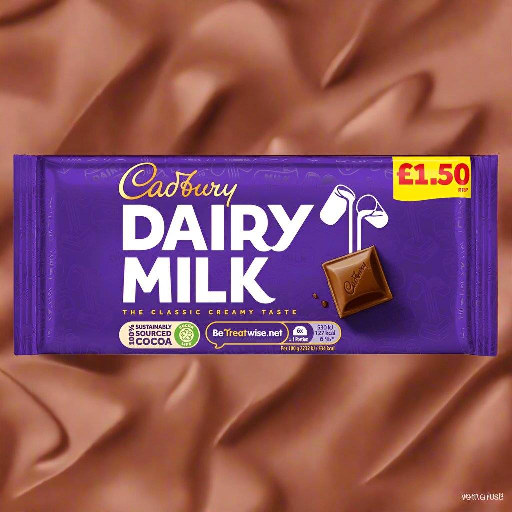 Cadbury Dairy Milk Chocolate Bar 95g £1.50 PMP