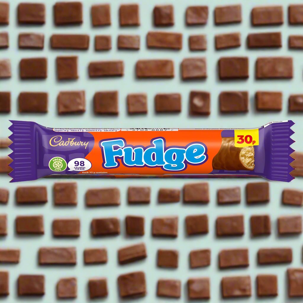 Cadbury Fudge Chocolate Bar 22g 30p PMP