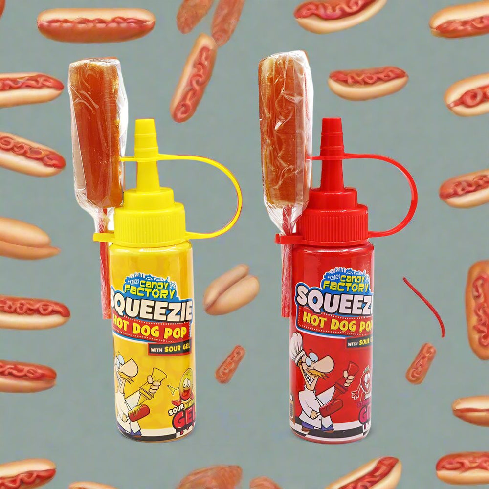 Crazy Candy Factory Squeezie Hot Dog Pop 80g
