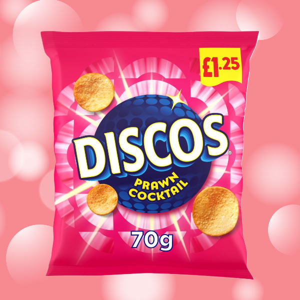 Discos Prawn Cocktail Crisps 70g, £1.25 PMP