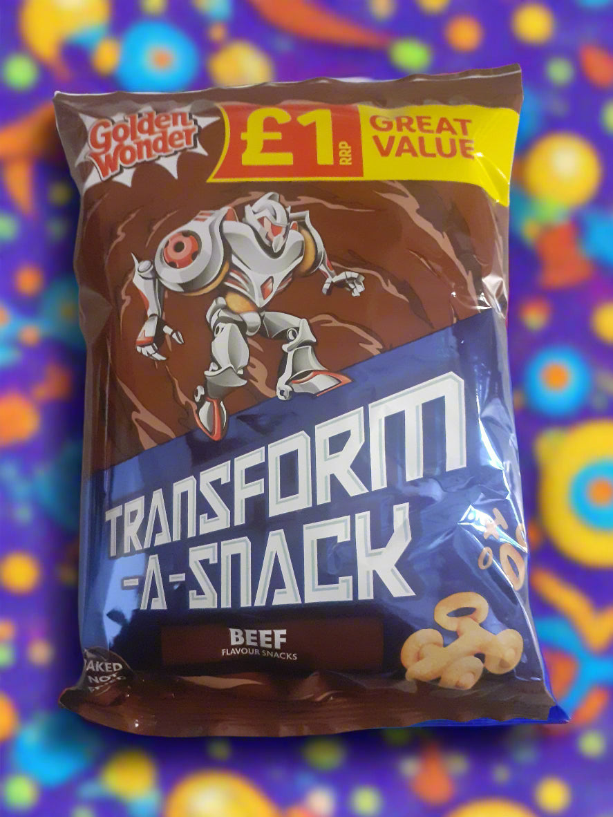 Golden Wonder Transform-A-Snack Beef Flavour Snacks 56g 