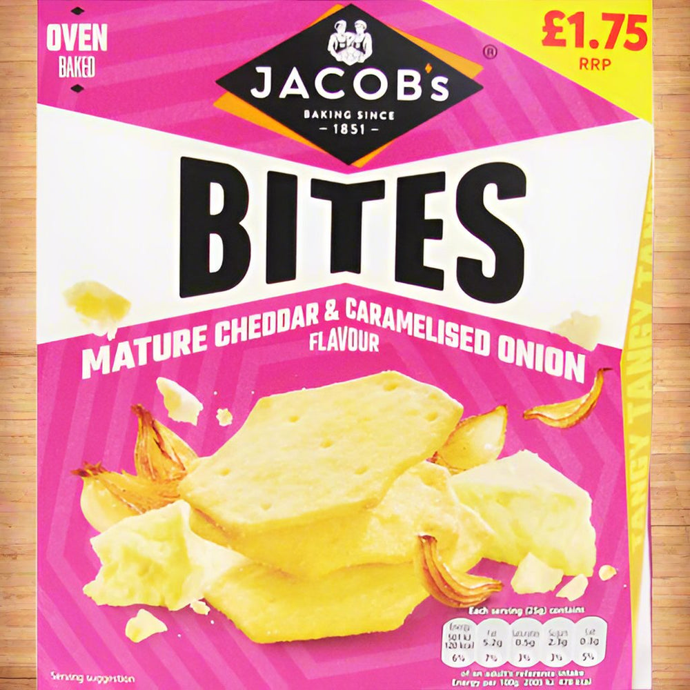 Jacobs Mature Cheddar & Caramelised Onion Flavour Bites 125g

