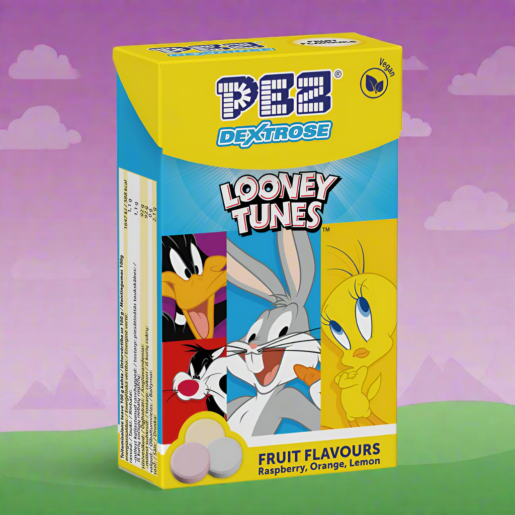 Pez Fizzy Looney Tunes Flip Top Box 30g
