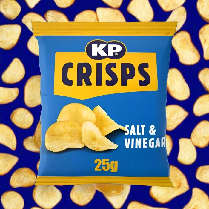 KP Salt & Vinegar Crisps 25g Single Bag